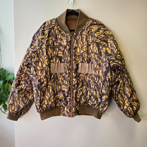 Vintage 90's Columbia Delta Marsh 1995 Men's L Camouflage Hunting Reversible Jac - Picture 1 of 16